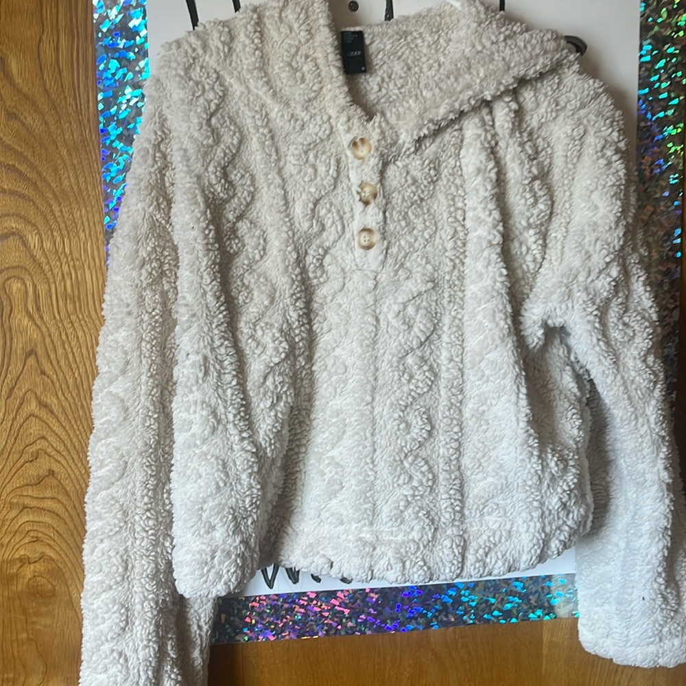 White Fluffy Sweater